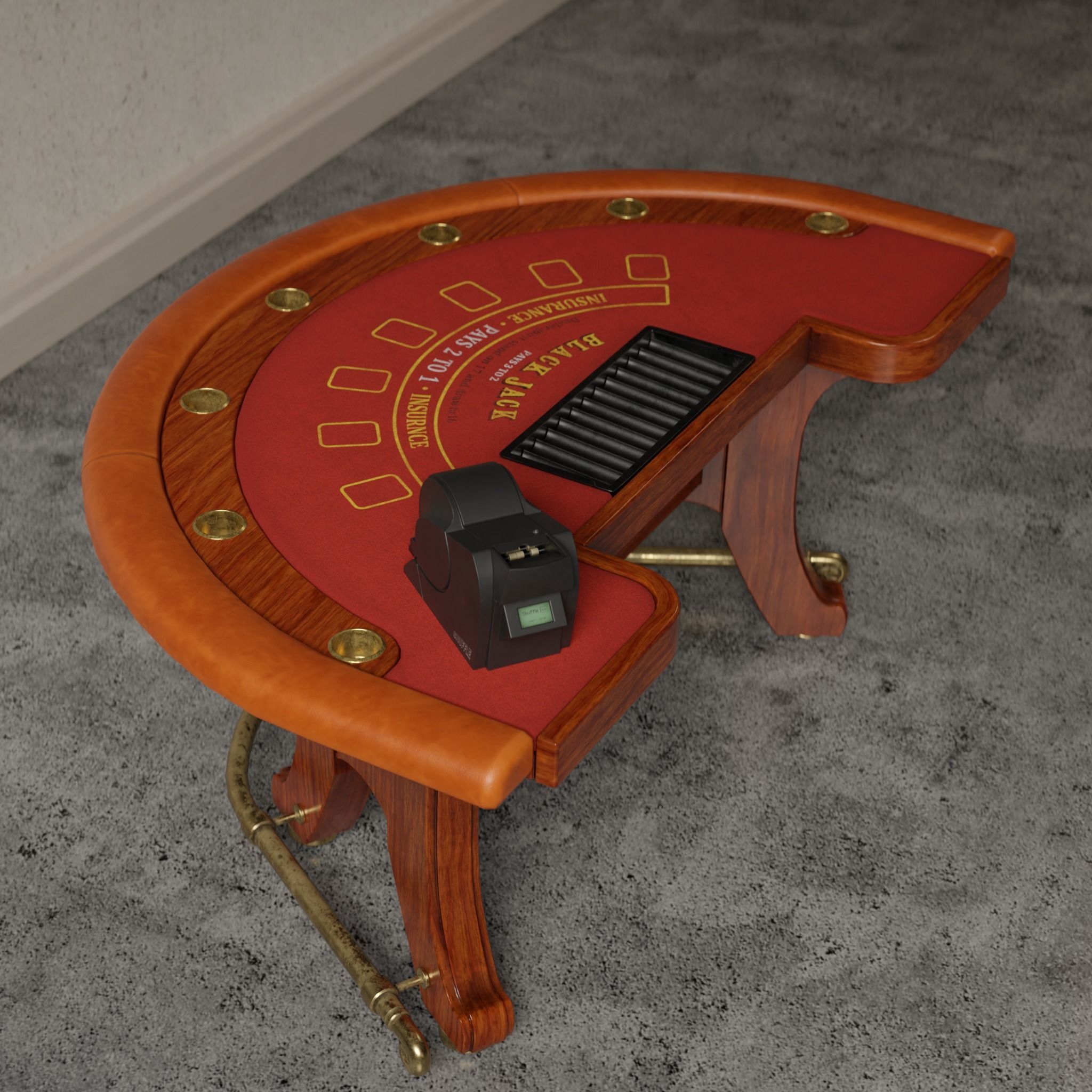 Blackjack Table 3D Low-poly 3D model_9