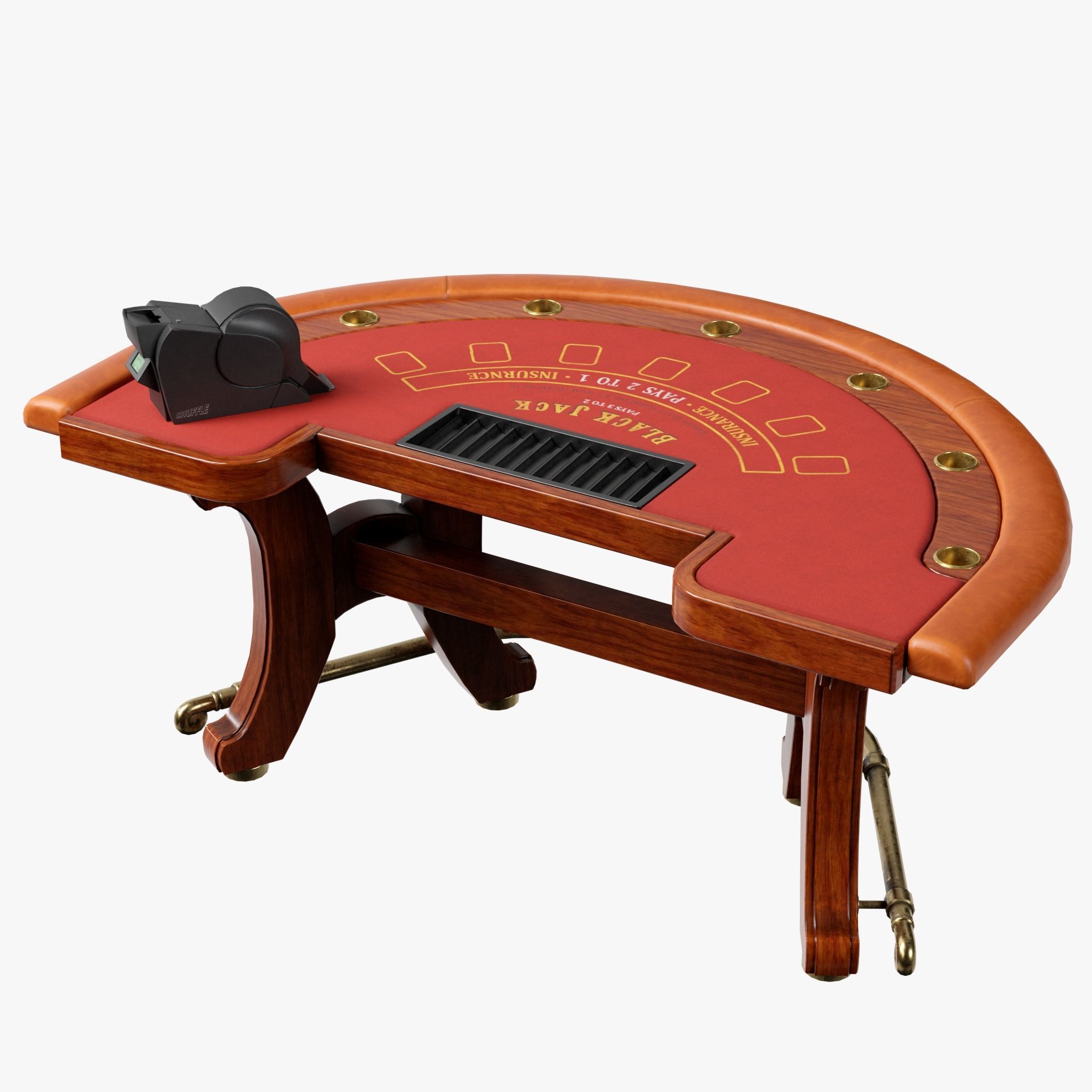 Blackjack Table 3D Low-poly 3D model_3