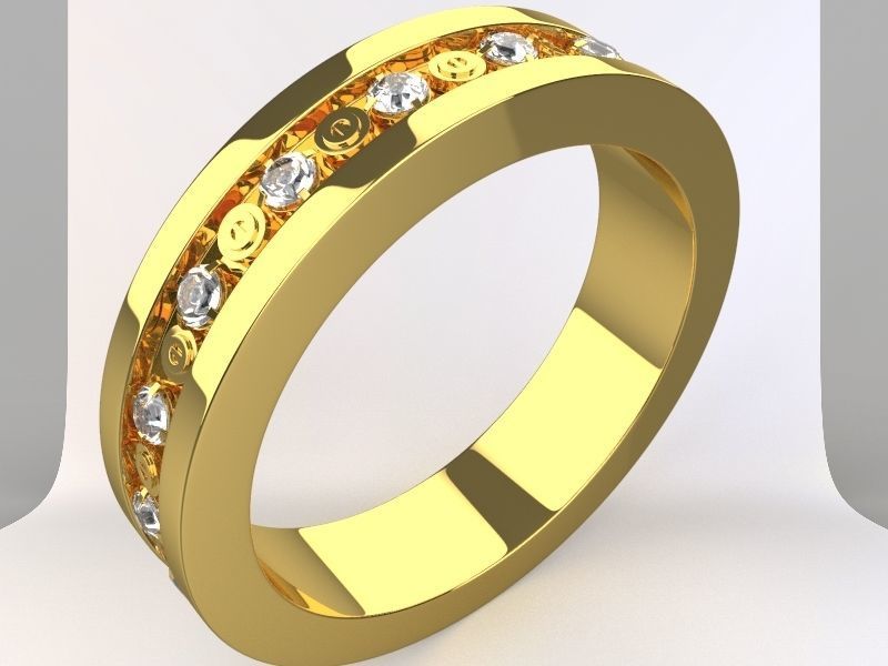 Rock Diamond Rings 3D print model_7