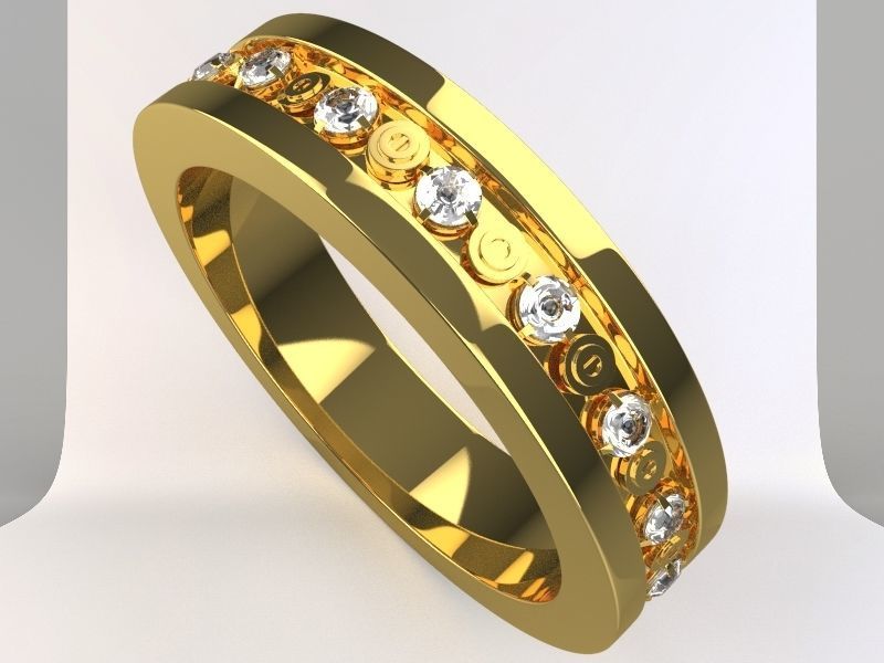 Rock Diamond Rings 3D print model_6