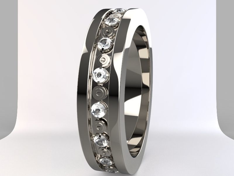 Rock Diamond Rings 3D print model_3
