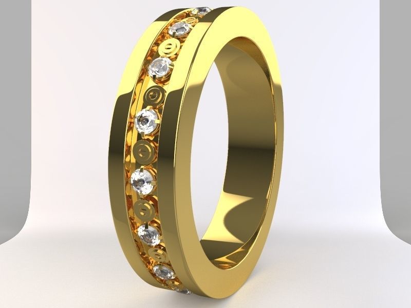 Rock Diamond Rings 3D print model_4