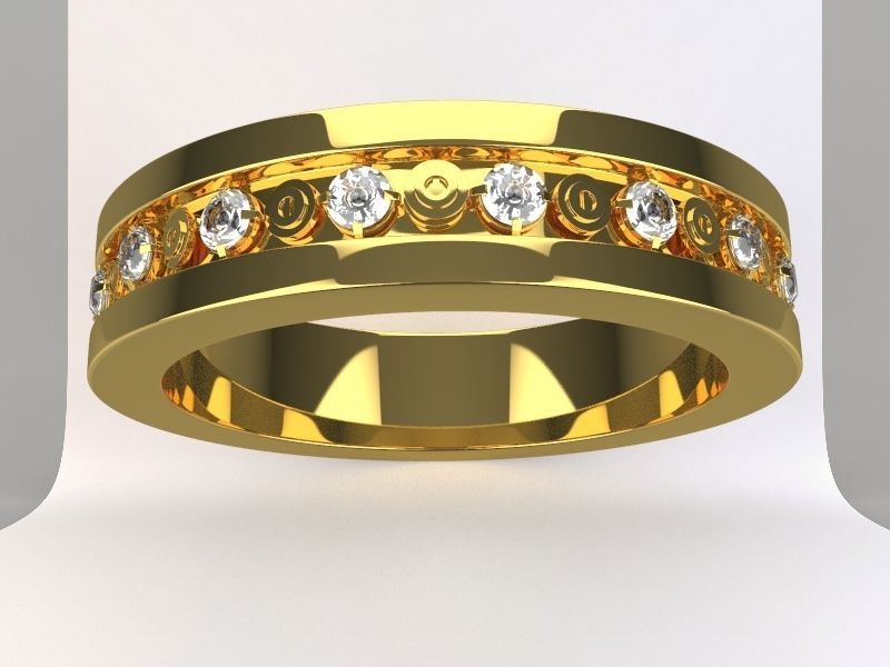 Rock Diamond Rings 3D print model_5