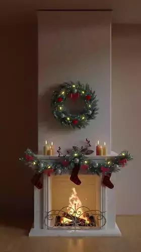Christmas fireplace