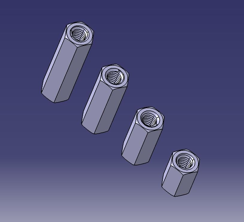 M18 Hexagonal Stud Connector 3D print model_6