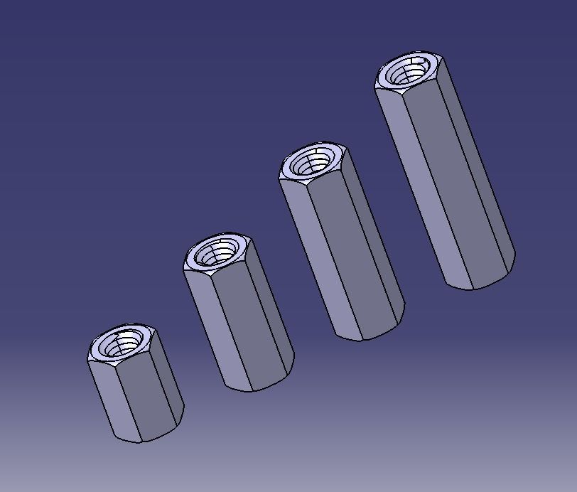 M18 Hexagonal Stud Connector 3D print model_10