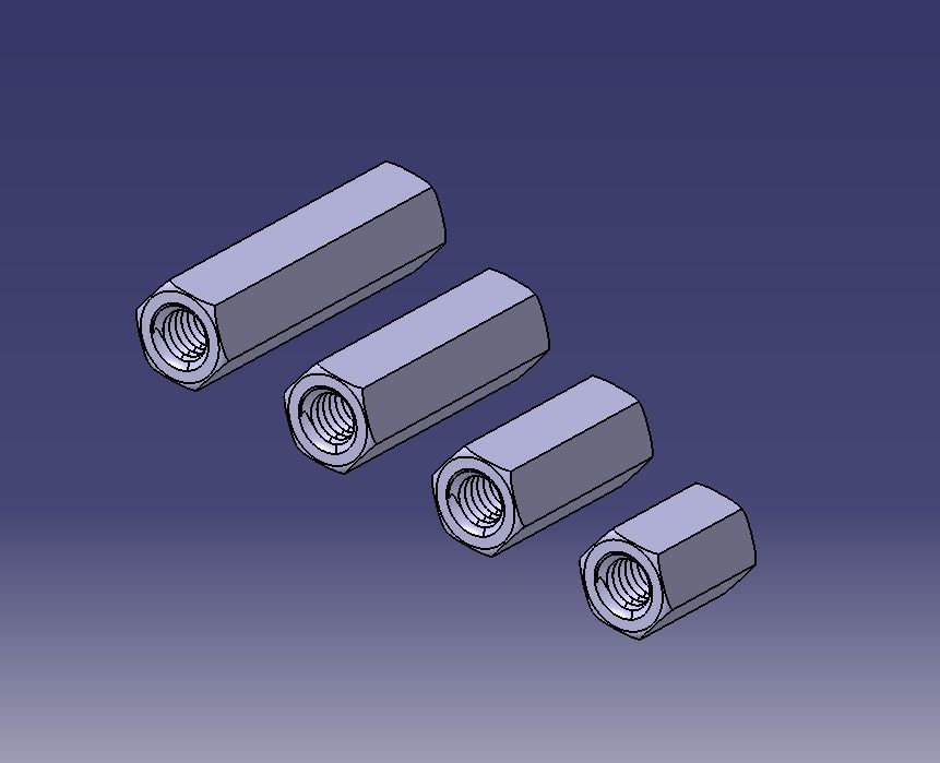 M18 Hexagonal Stud Connector 3D print model_4