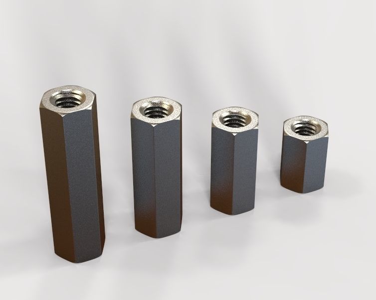 M18 Hexagonal Stud Connector 3D print model_27