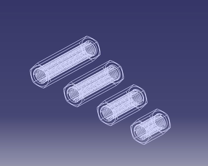 M18 Hexagonal Stud Connector 3D print model_5
