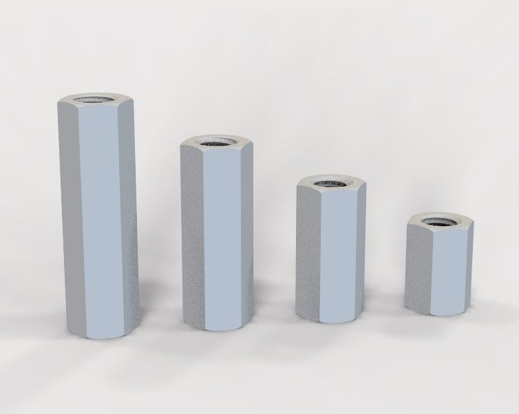 M18 Hexagonal Stud Connector 3D print model_24