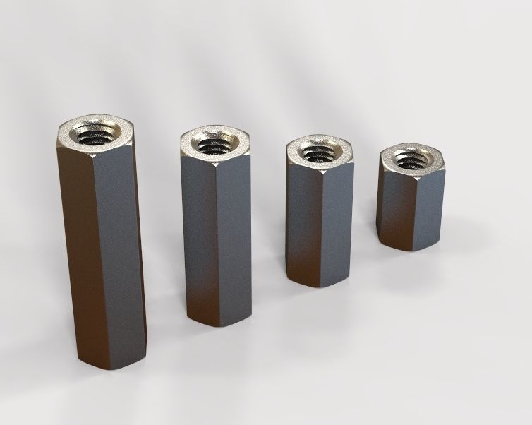M18 Hexagonal Stud Connector 3D print model_26