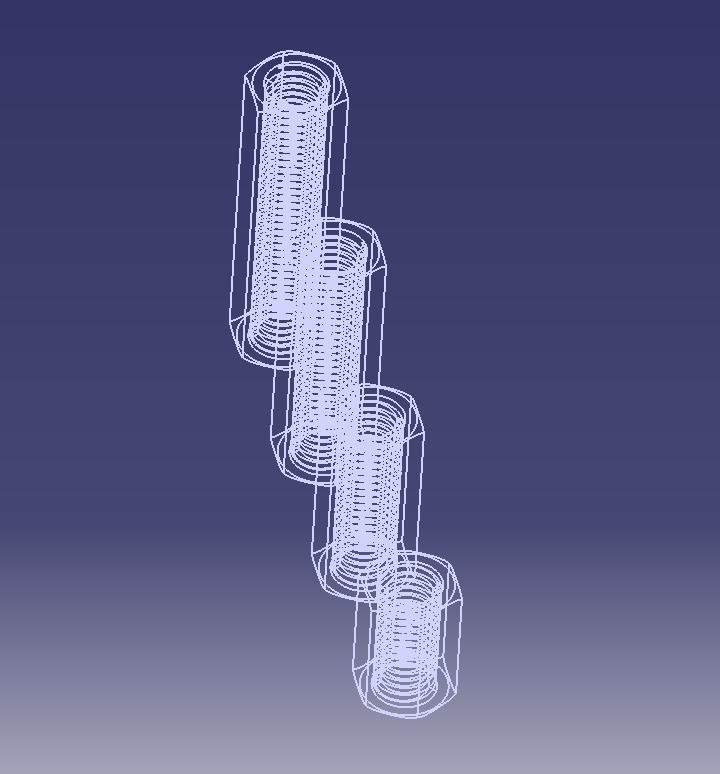 M18 Hexagonal Stud Connector 3D print model_9