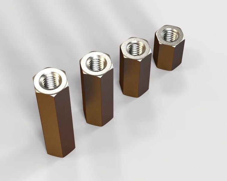 M18 Hexagonal Stud Connector 3D print model_1