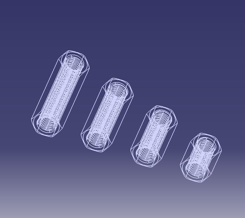 M18 Hexagonal Stud Connector 3D print model_3