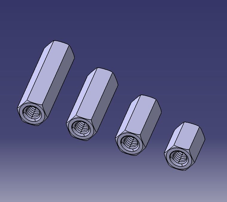 M18 Hexagonal Stud Connector 3D print model_23