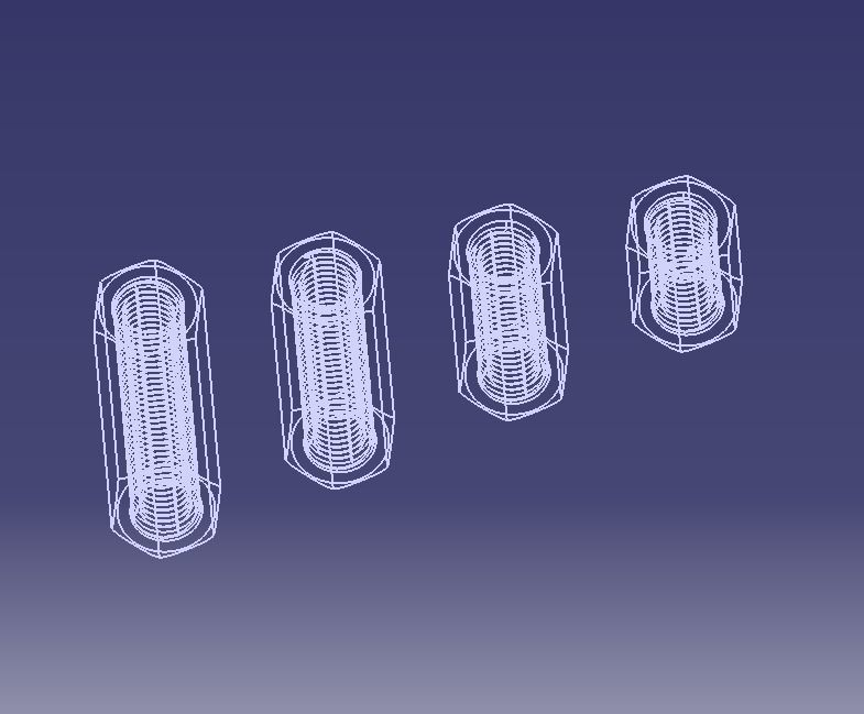 M18 Hexagonal Stud Connector 3D print model_22