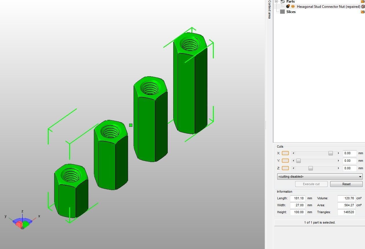 M18 Hexagonal Stud Connector 3D print model_12