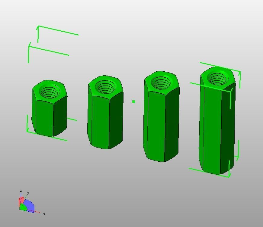 M18 Hexagonal Stud Connector 3D print model_16