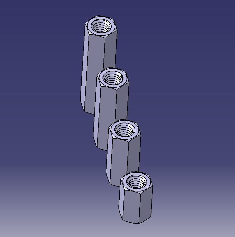 M18 Hexagonal Stud Connector 3D print model_8
