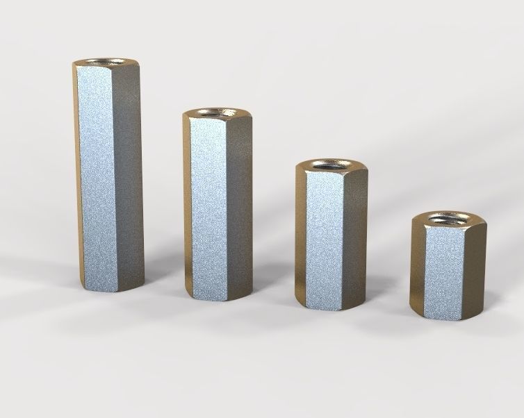 M18 Hexagonal Stud Connector 3D print model_29