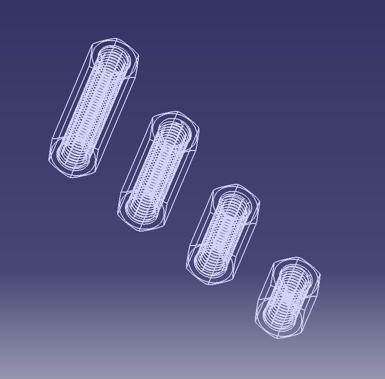 M18 Hexagonal Stud Connector 3D print model_7