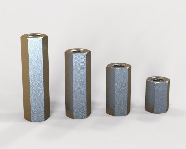M18 Hexagonal Stud Connector 3D print model_25
