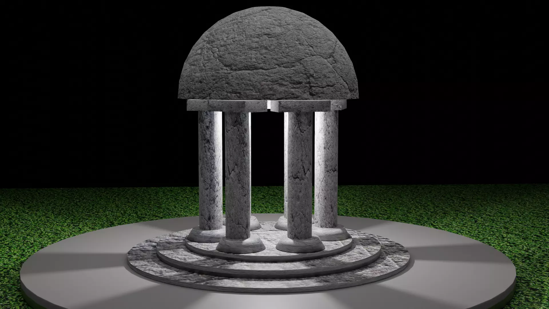 Simple tomb model with texture Free 3D model_0