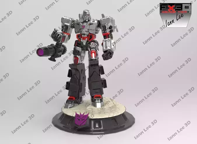 Megatron estilo G1 Estilizado Transformers Lider Decepticon 3D print model
