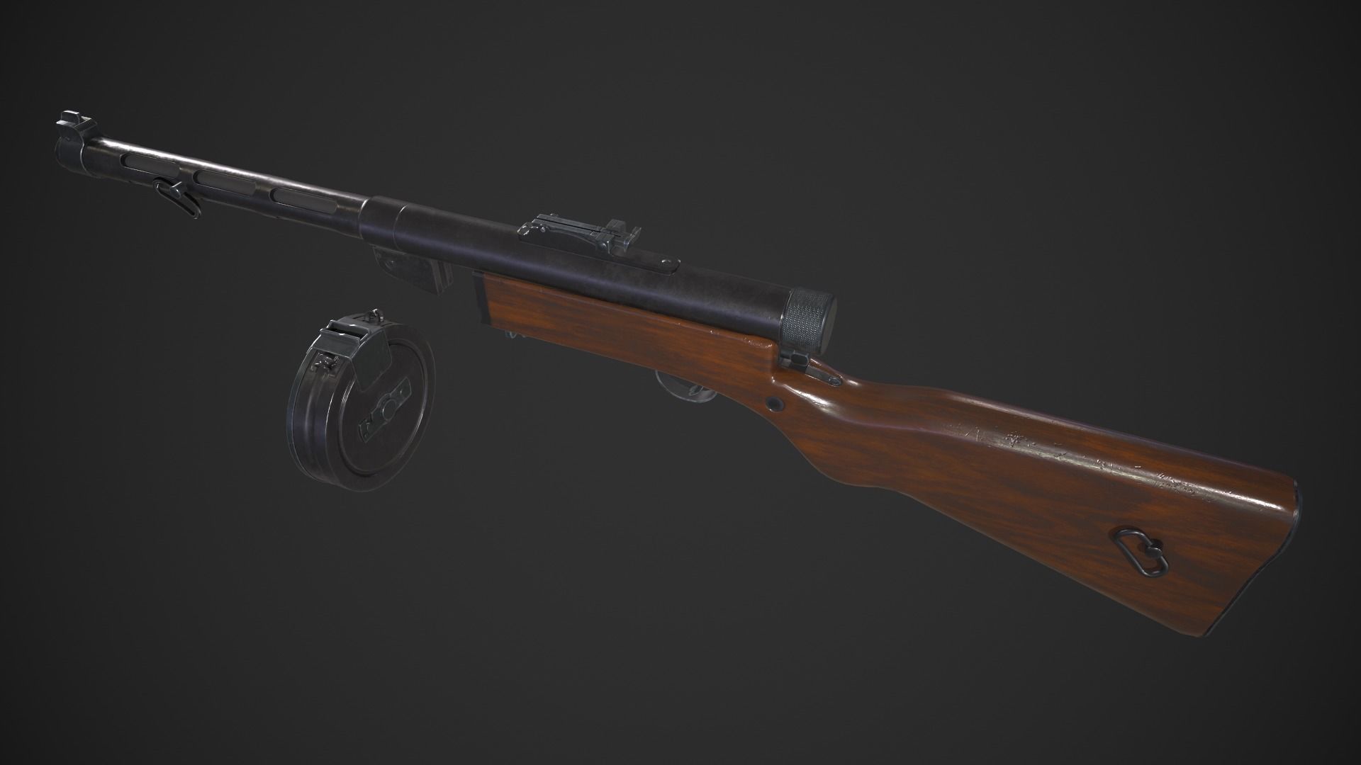 Suomi KP31 Low-poly 3D model_2