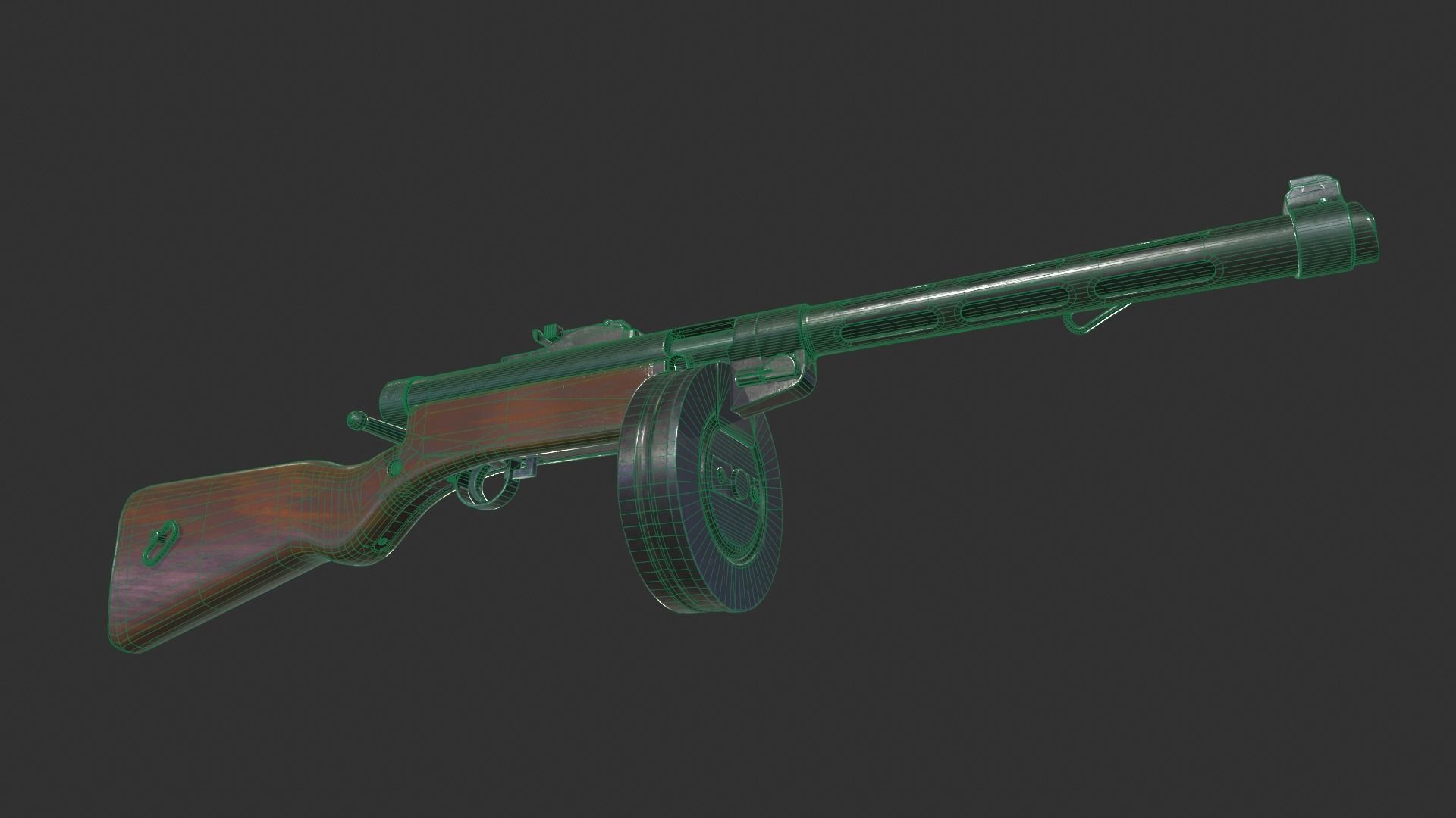 Suomi KP31 Low-poly 3D model_7