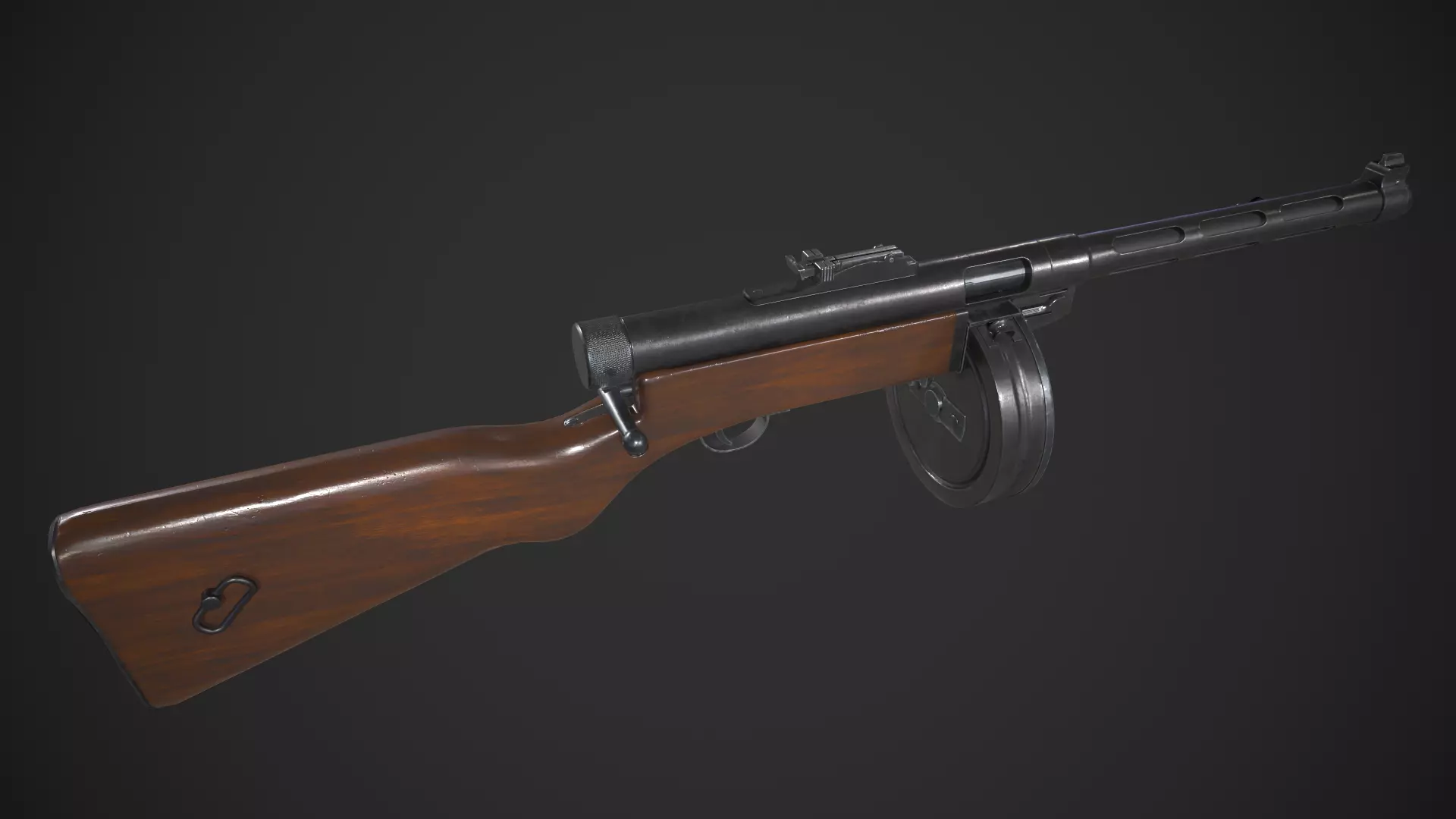 Suomi KP31 Low-poly 3D model_0