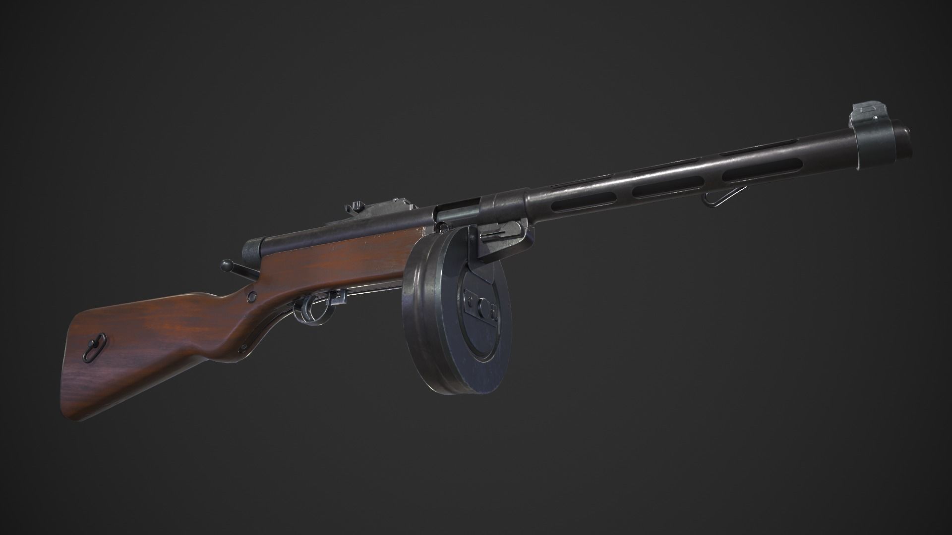 Suomi KP31 Low-poly 3D model_6