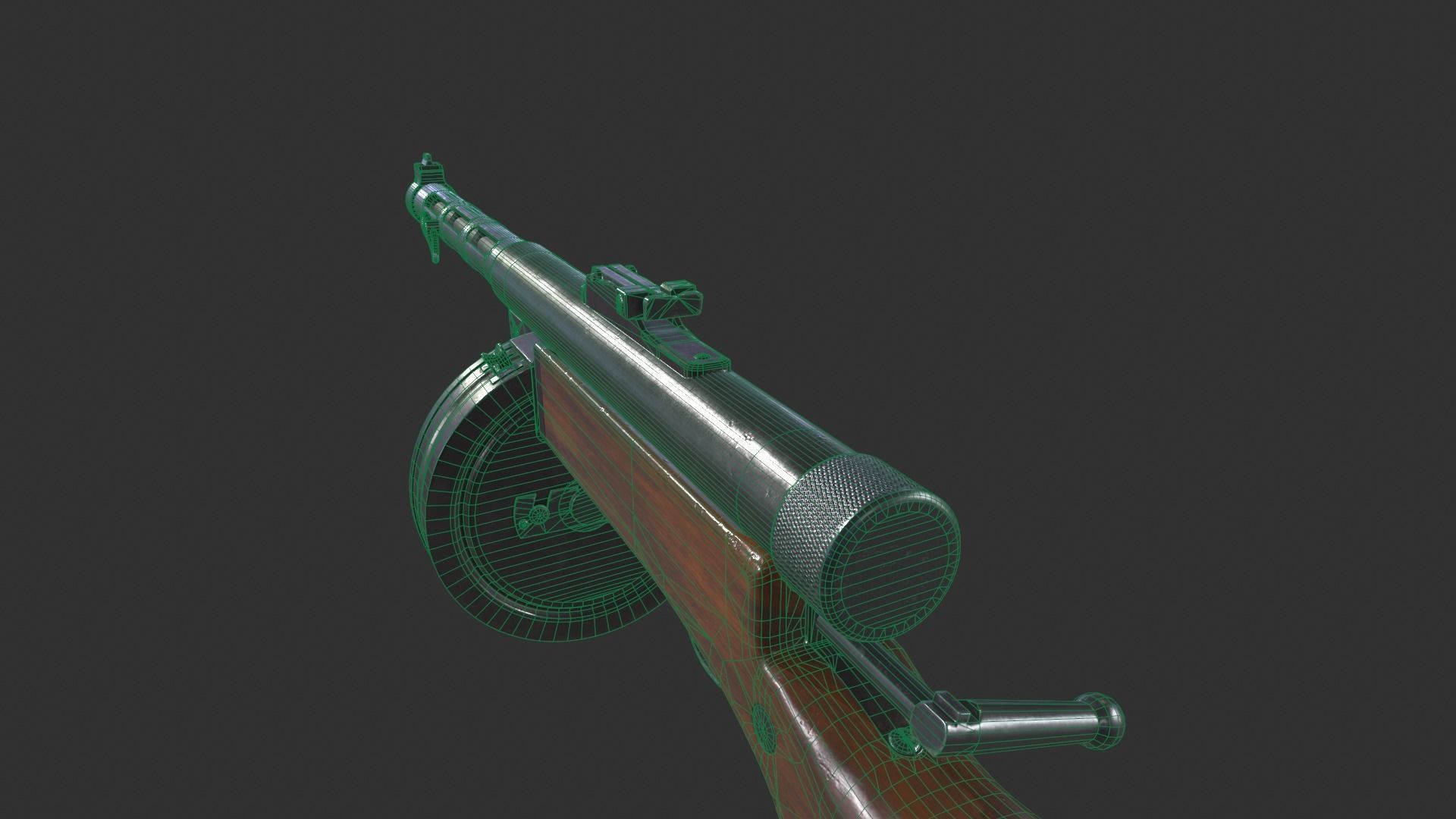 Suomi KP31 Low-poly 3D model_5