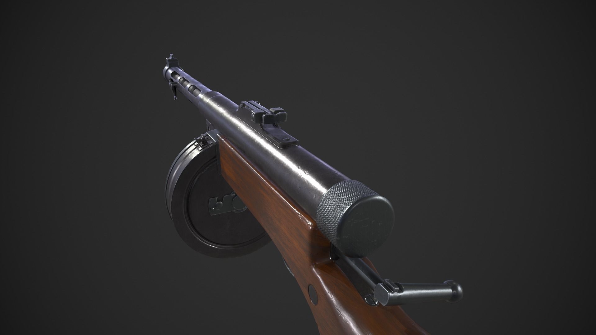 Suomi KP31 Low-poly 3D model_4