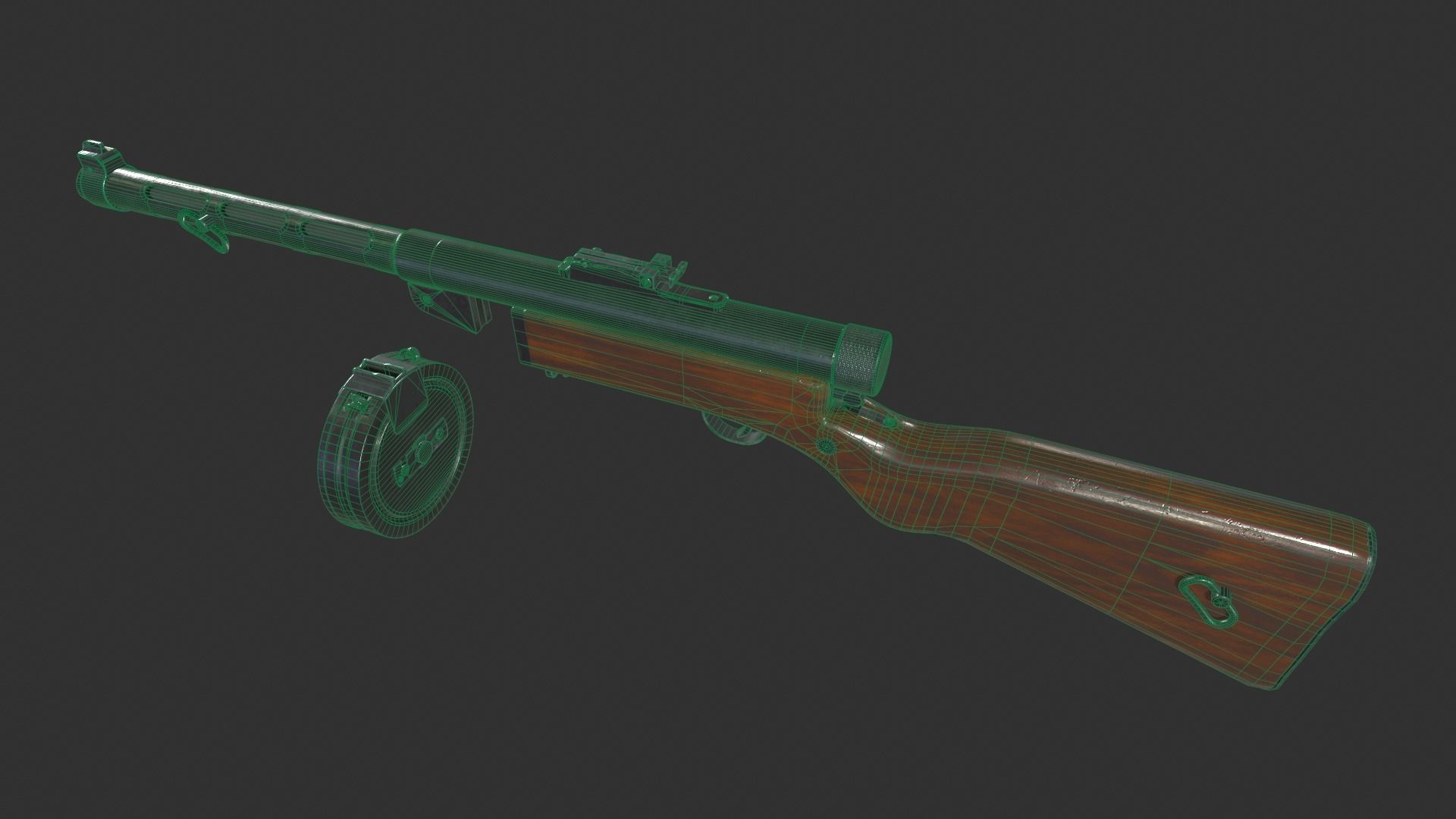 Suomi KP31 Low-poly 3D model_3