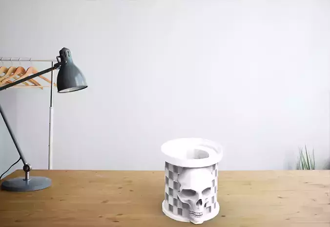 Skeleton pen holder