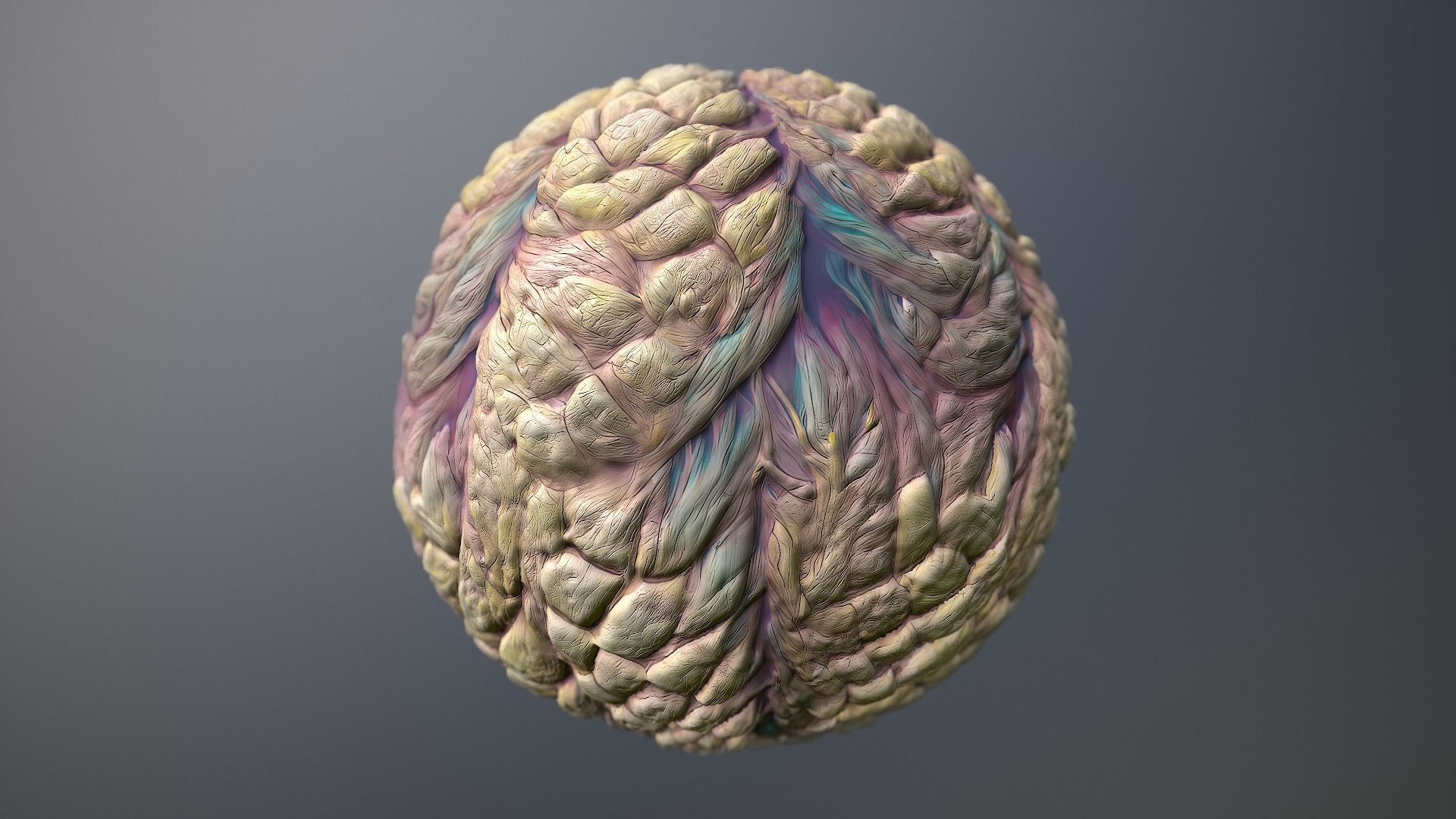 Material Skin Monster 44 Seamless PBR Texture Texture_9