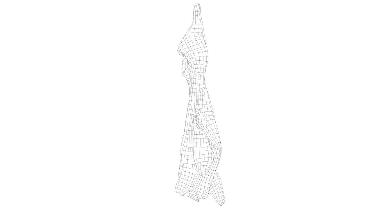 Pork Body Half Low-poly 3D model_8