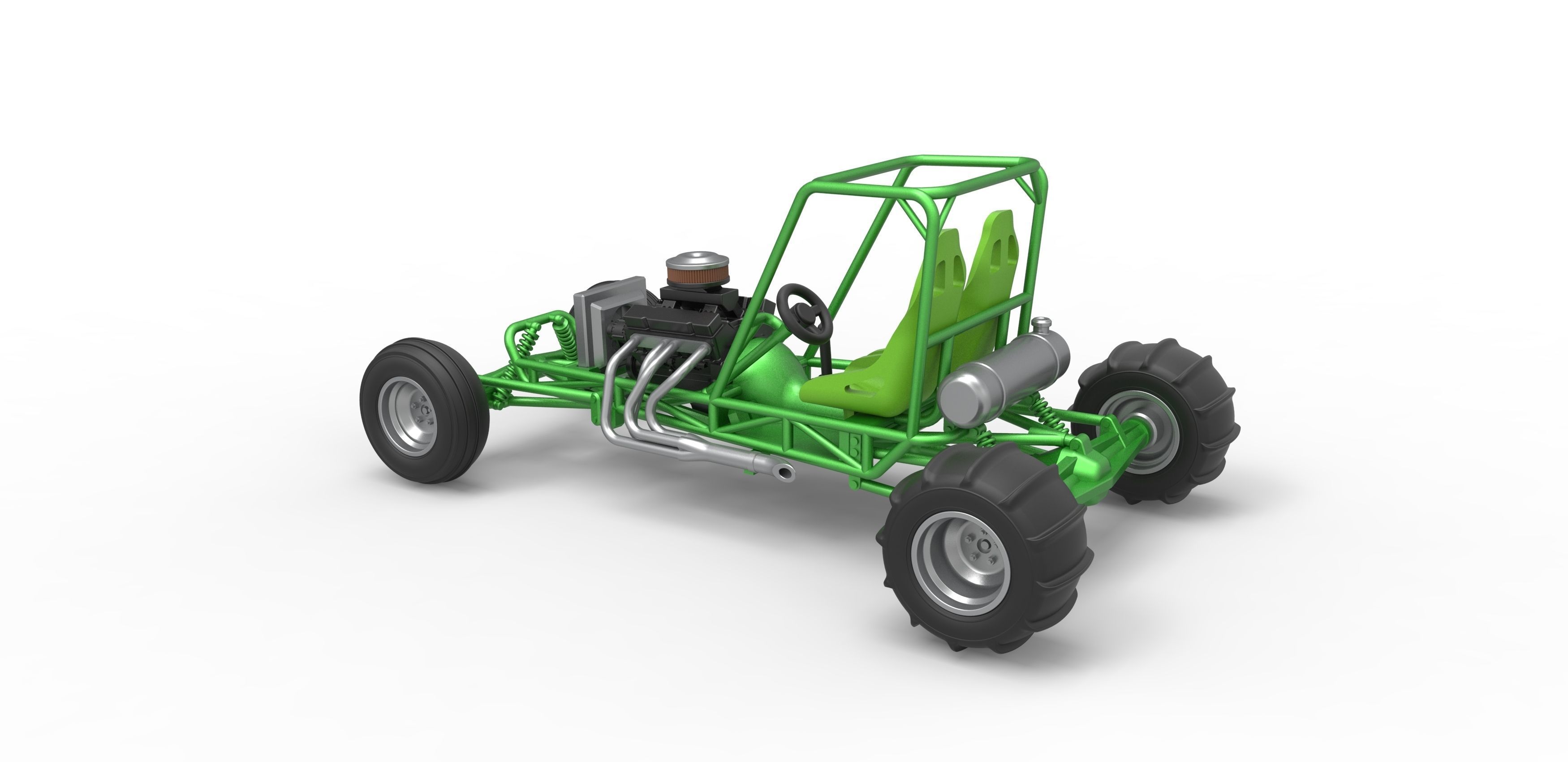 Old school water pumper Sand buggy Version 2 Scale 1 to 25 3D print model_11