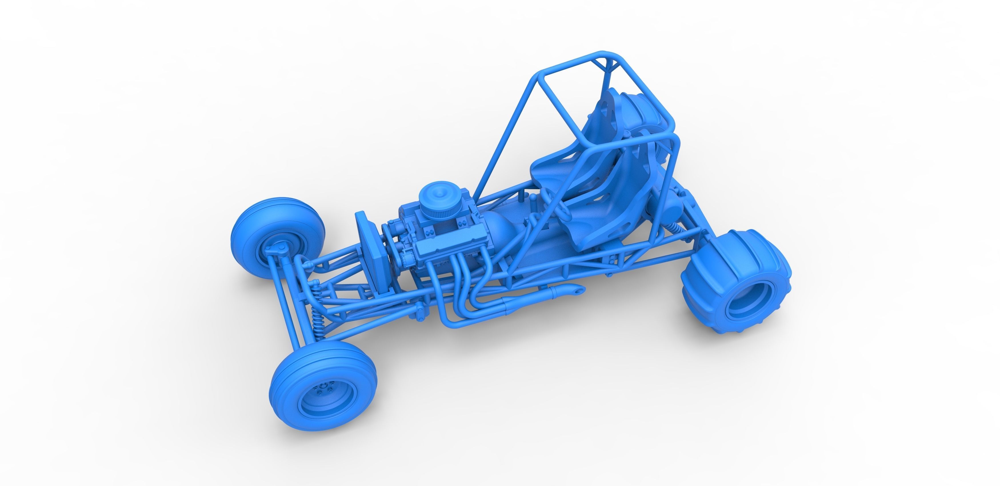 Old school water pumper Sand buggy Version 2 Scale 1 to 25 3D print model_17