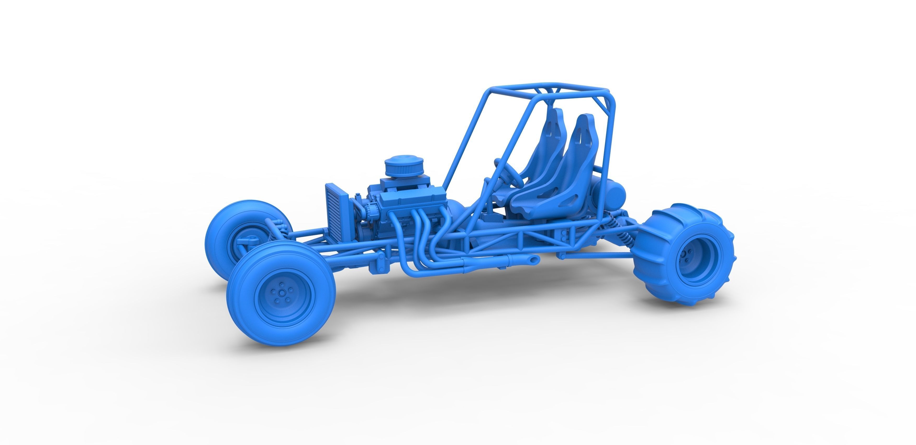 Old school water pumper Sand buggy Version 2 Scale 1 to 25 3D print model_15