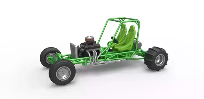 Old school water pumper Sand buggy Version 2 Scale 1 to 25 3D print model