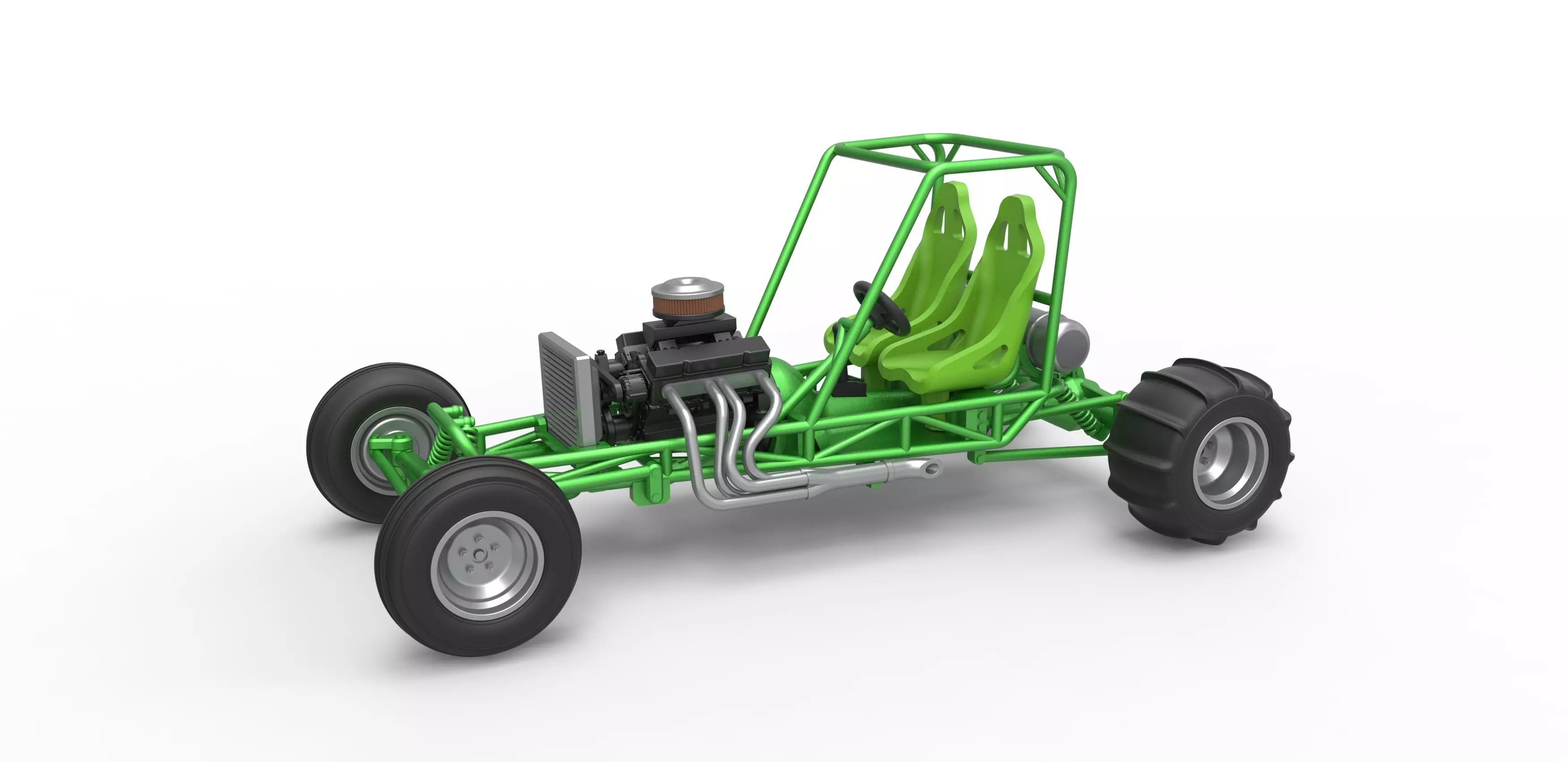 Old school water pumper Sand buggy Version 2 Scale 1 to 25 3D print model_0