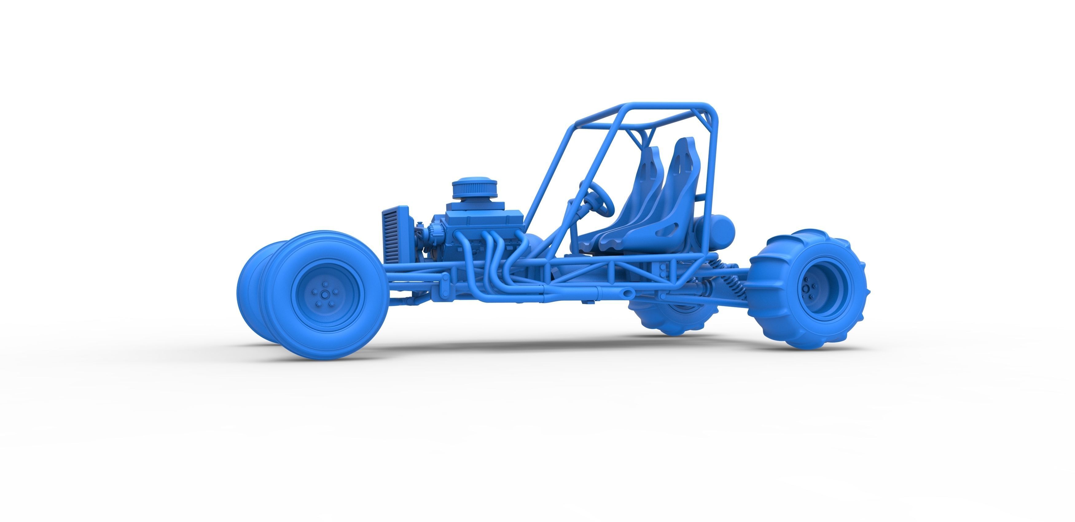 Old school water pumper Sand buggy Version 2 Scale 1 to 25 3D print model_16