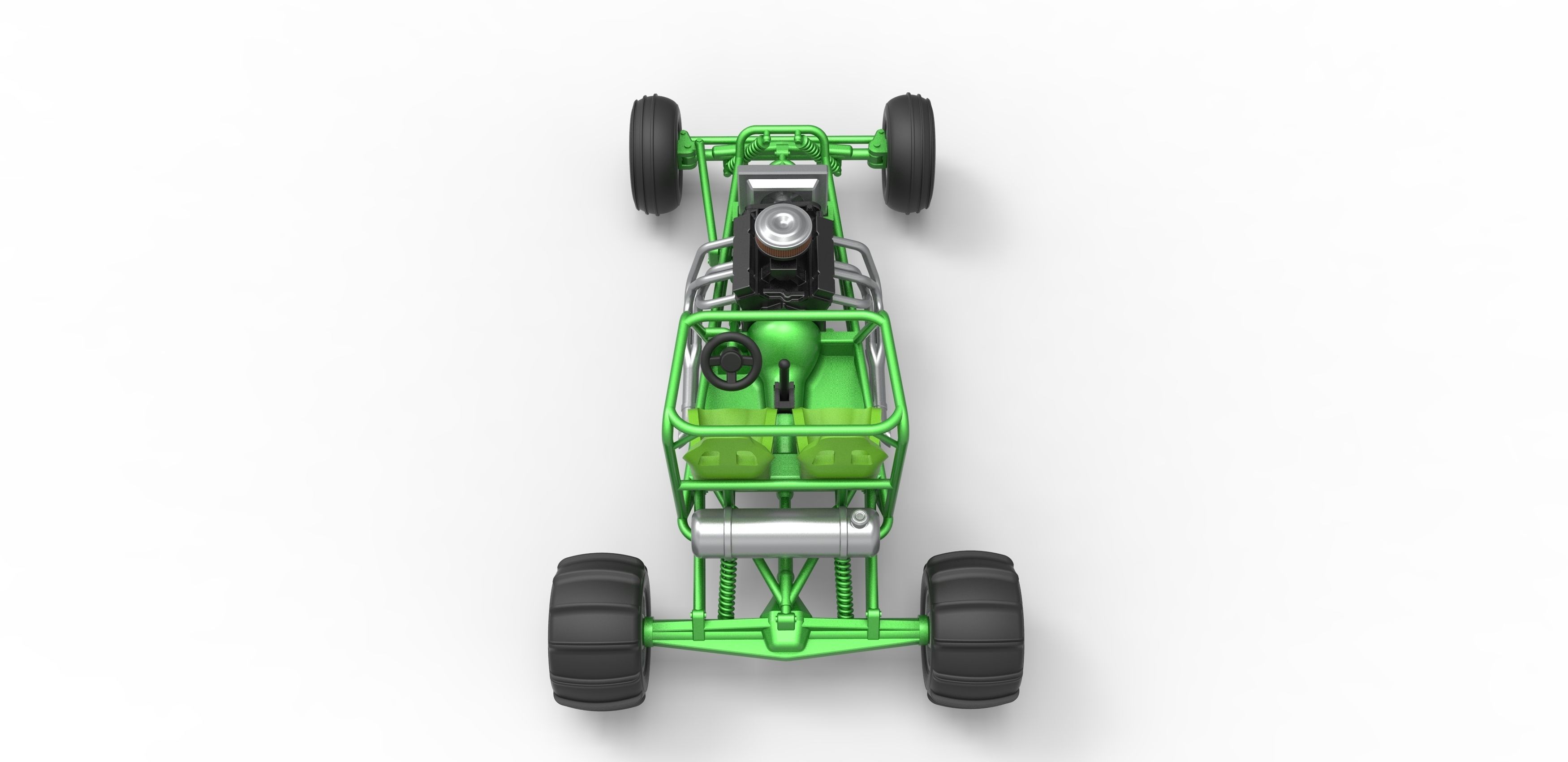 Old school water pumper Sand buggy Version 2 Scale 1 to 25 3D print model_13