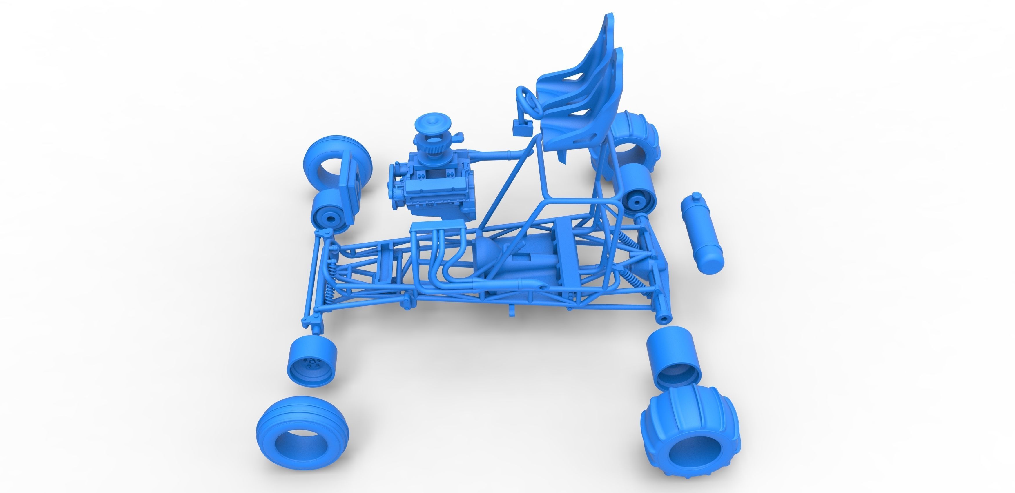 Old school water pumper Sand buggy Version 2 Scale 1 to 25 3D print model_34