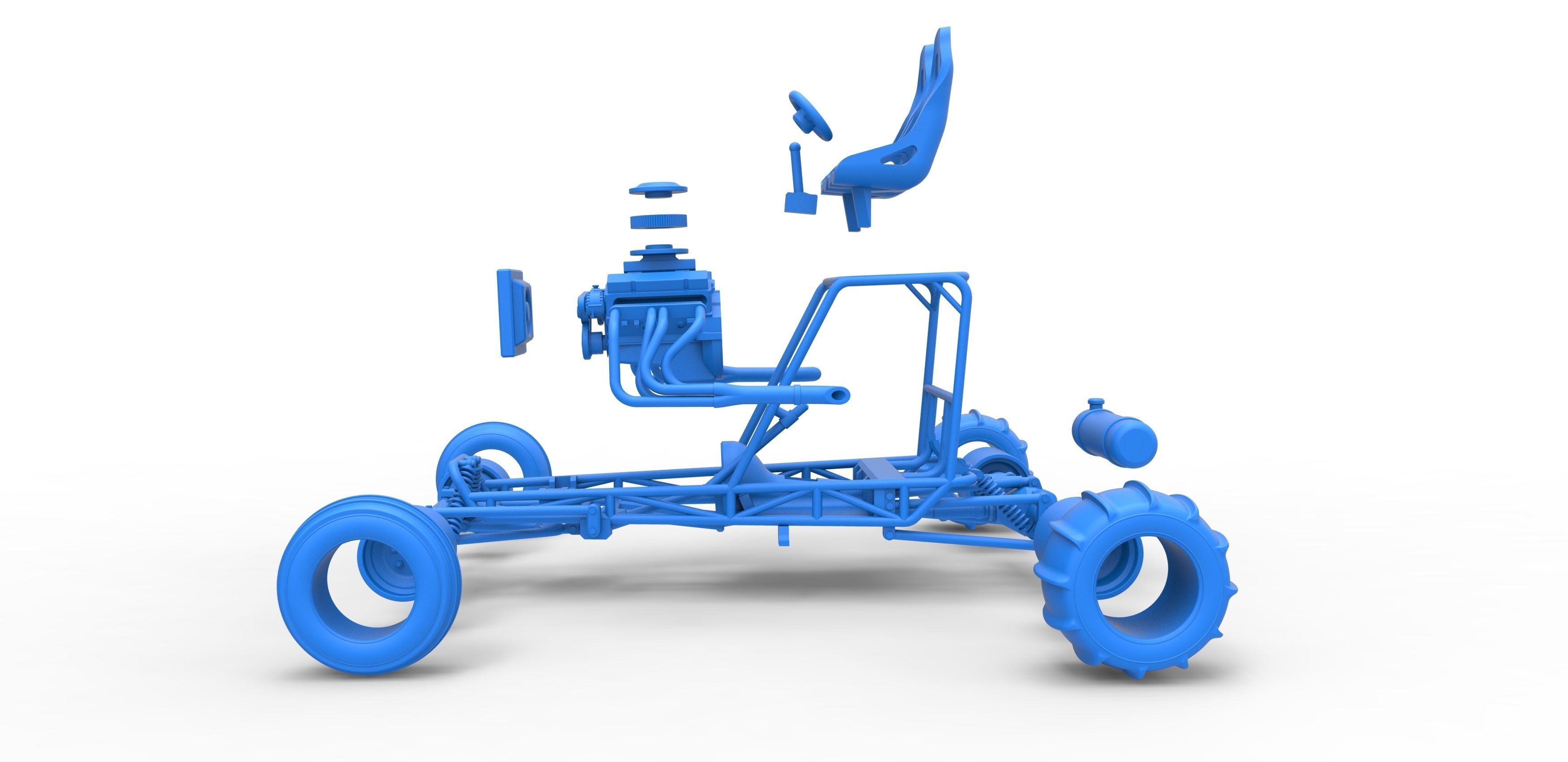 Old school water pumper Sand buggy Version 2 Scale 1 to 25 3D print model_33