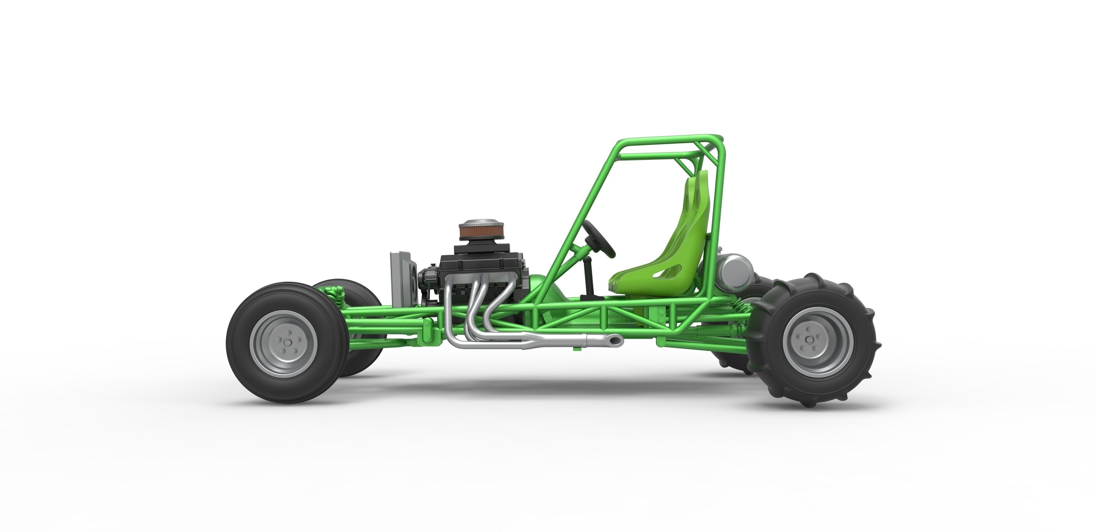 Old school water pumper Sand buggy Version 2 Scale 1 to 25 3D print model_8