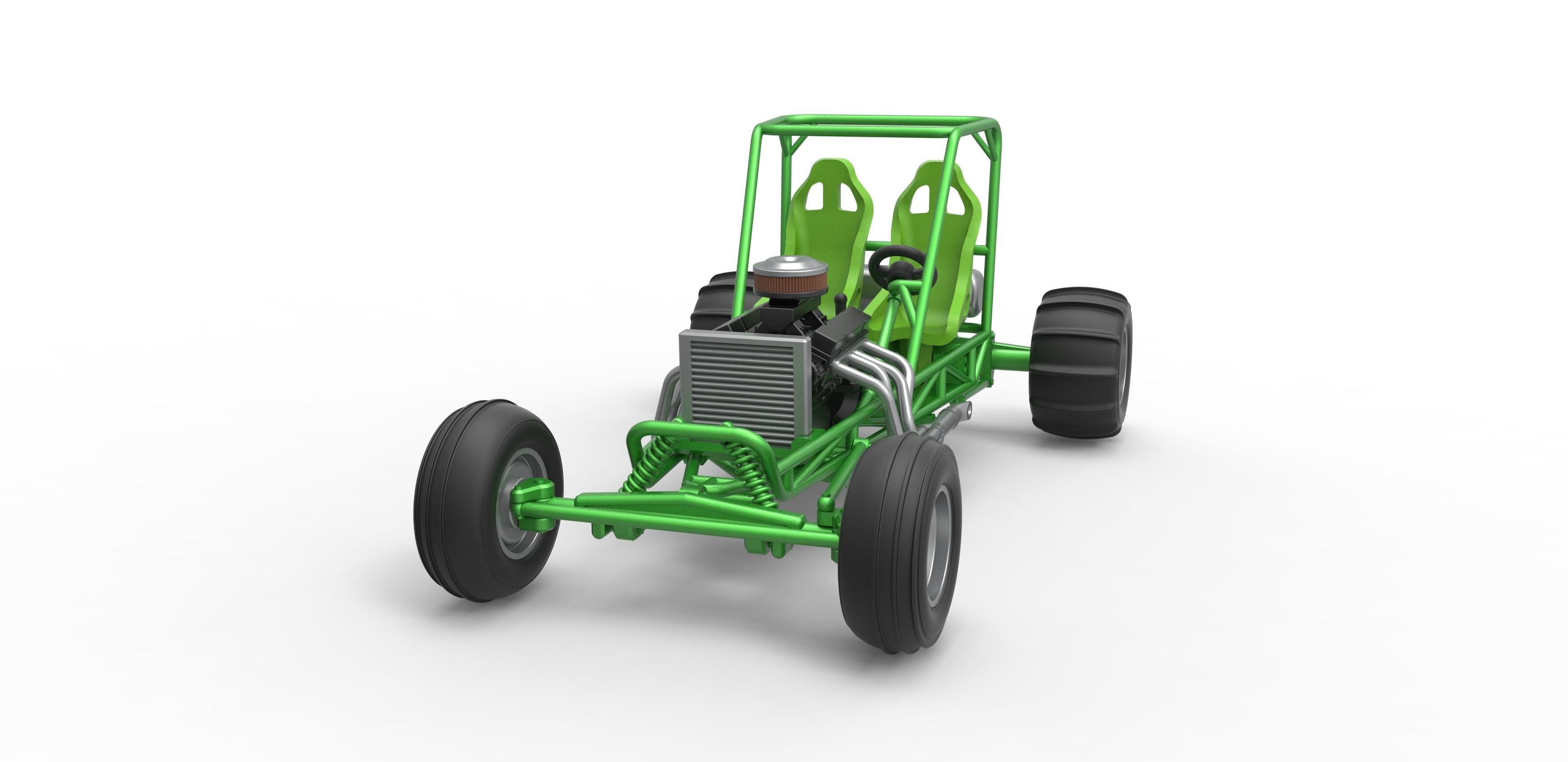 Old school water pumper Sand buggy Version 2 Scale 1 to 25 3D print model_4