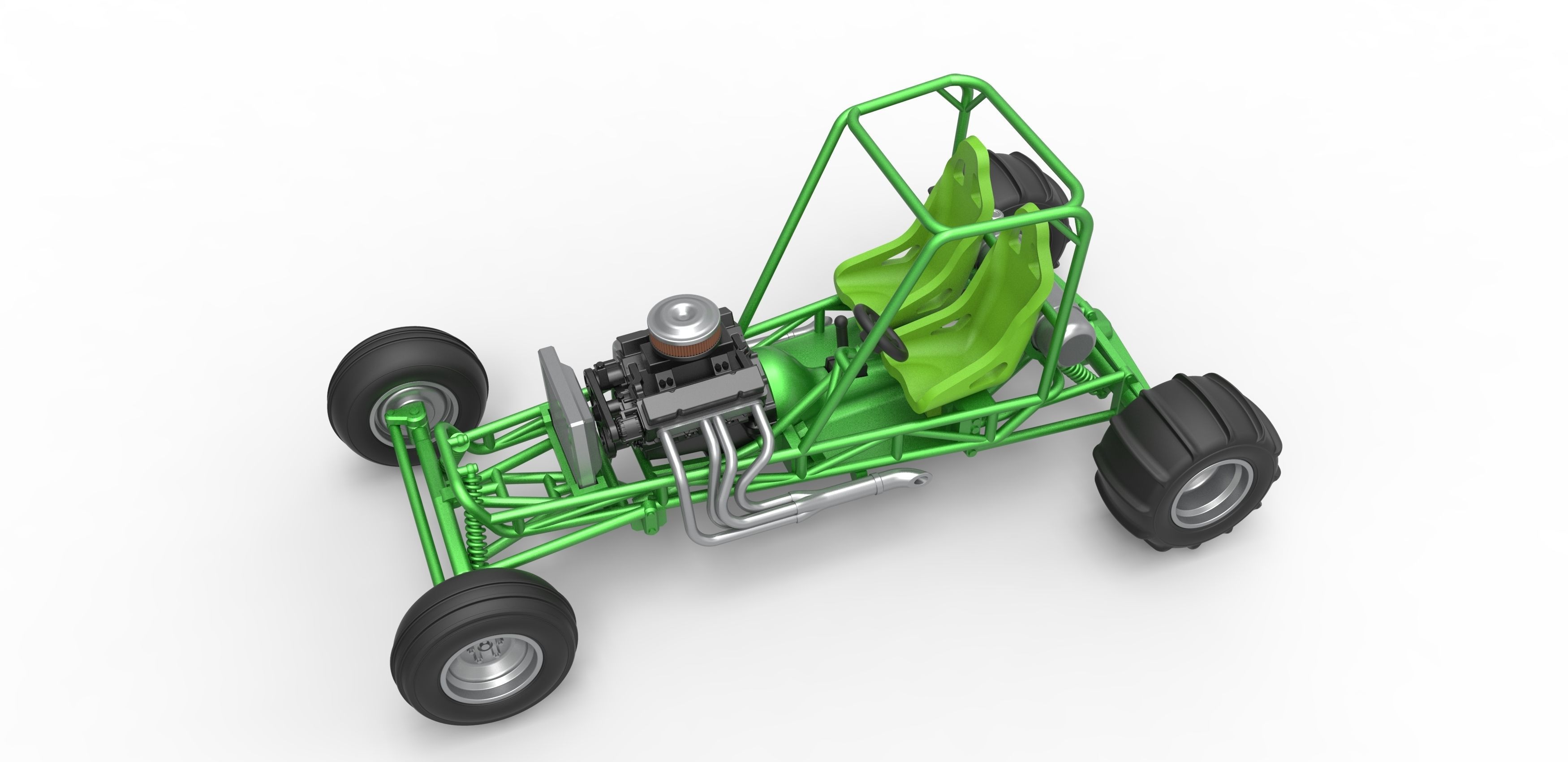 Old school water pumper Sand buggy Version 2 Scale 1 to 25 3D print model_3